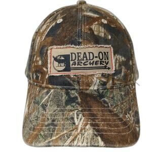 Kati Baseball Cap Brown Green One Size Dead-On Archery Camo Distressed Patch Hat